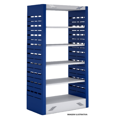 Estante Biblioteca de Aço 950x2000x580mm (LxAxP) Com 8 prateleiras