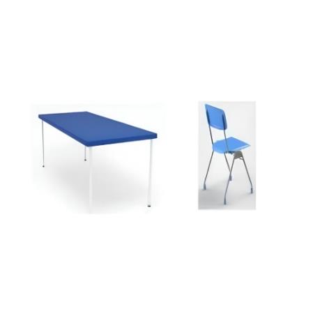Conjunto Refeitório Adulto Com Mesa De 08 Cadeiras