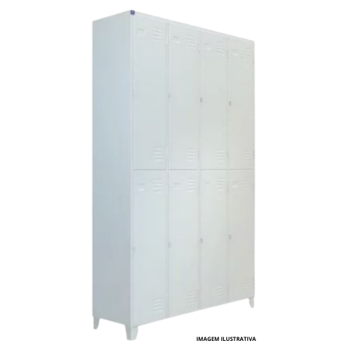 Roupeiro De Aço 8 Portas 1250x1970x450mm (LxAxP)
