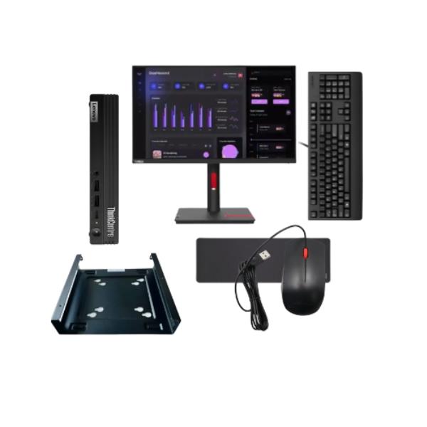 Computador Desktop Lenovo M75Q + Monitor Lenovo 23,8" T24i-30