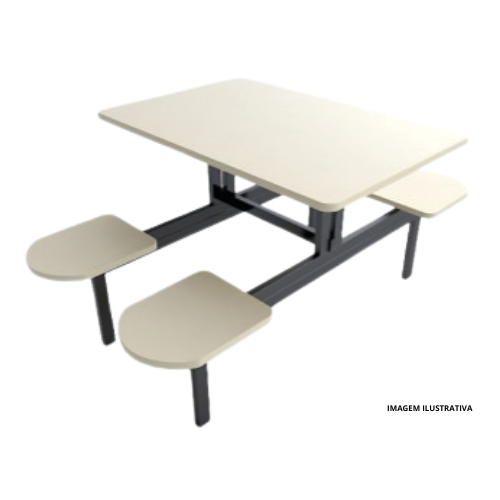 Mesa Refeitório 4 Lugares