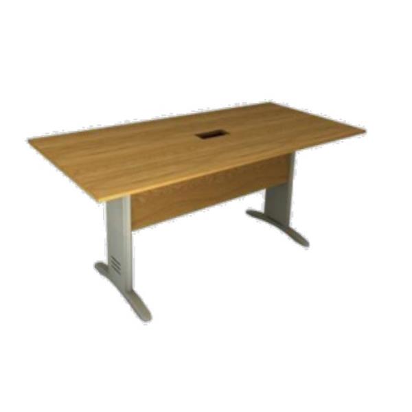 Mesa De Trabalho Retangular Com Caixas de Tomadas