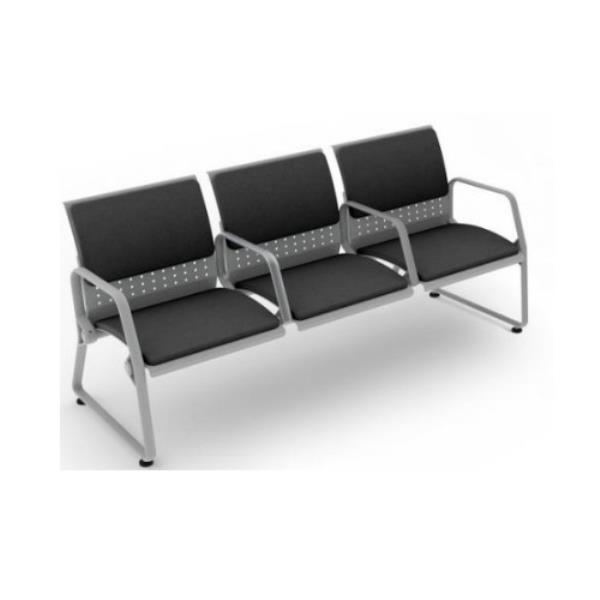 Longarina Metálica De 03 Lugares