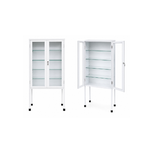 Armário Vitrine Hospitalar GF-Belacci 1005HO Com 2 Portas De Vidro
