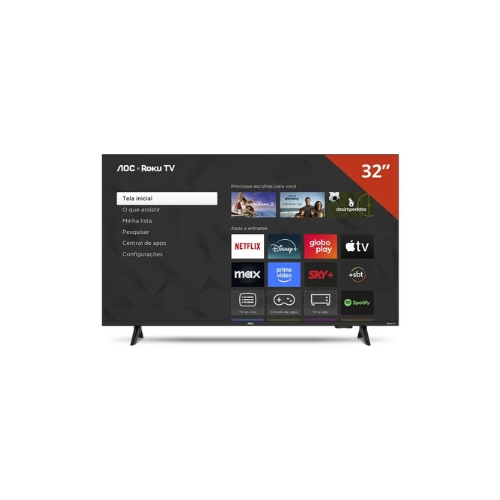 Smart TV 32" ‎Roku Wi-Fi HD LCD LED AOC 32S5155/78G