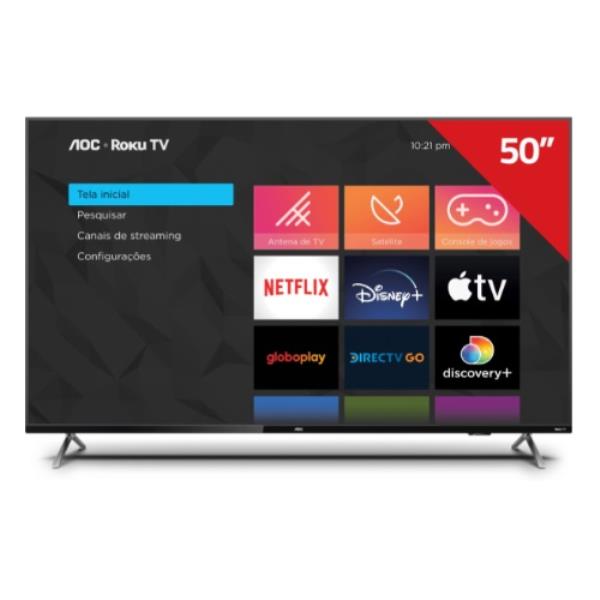 Smart TV 50" Aoc Roku 4K AOC 50U6125/78G