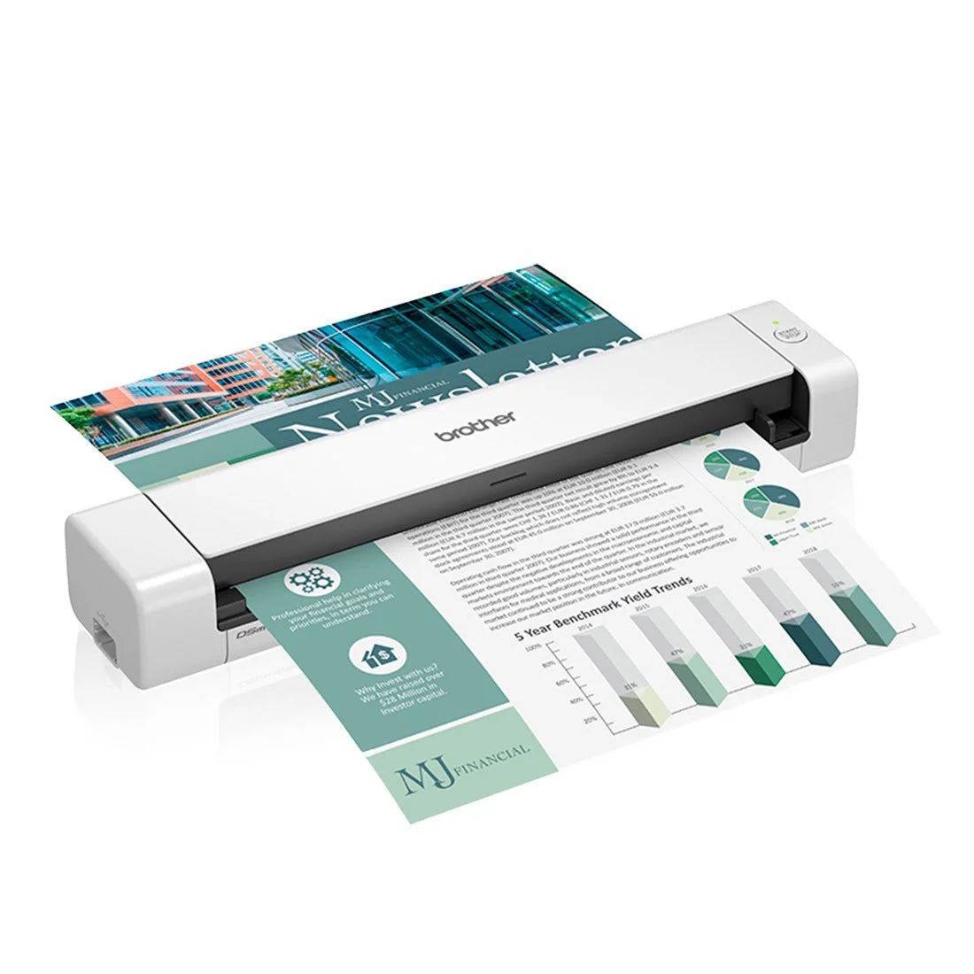 Scanner Brother DS-740D Portátil Duplex A4 600DPI USB