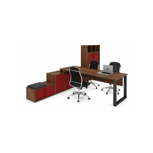 Mesa Em L Diretiva Layout MAD.MTL/MADRI/MURANO Com Armário Lateral