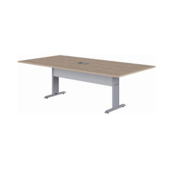 Mesa De Reunião Retangular 2,40 Metros Linha Metalic