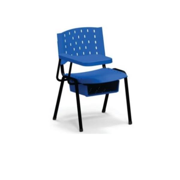 Cadeira Escolar Fixa Com Prancheta Fixa E Cesto Porta-Livros Linha AL180 College