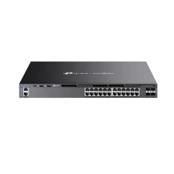 Switch De Acesso TP-Link 24 Portas PoE+ 10Gbps Omada SG6428XHP Rack 1U