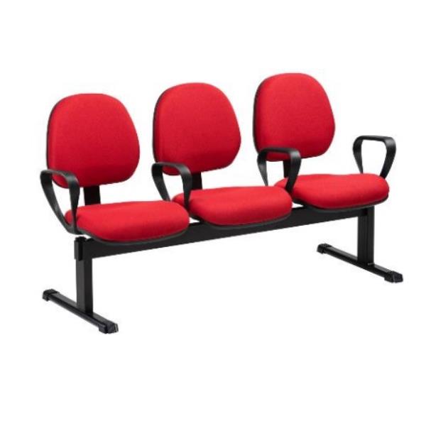 Longarina 3 Lugares Com Braços Linha AL170 Staff