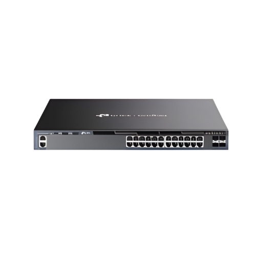 Switch De Acesso TP-Link 24 Portas PoE+ 10Gbps Omada SG6428XHP Rack 1U.
