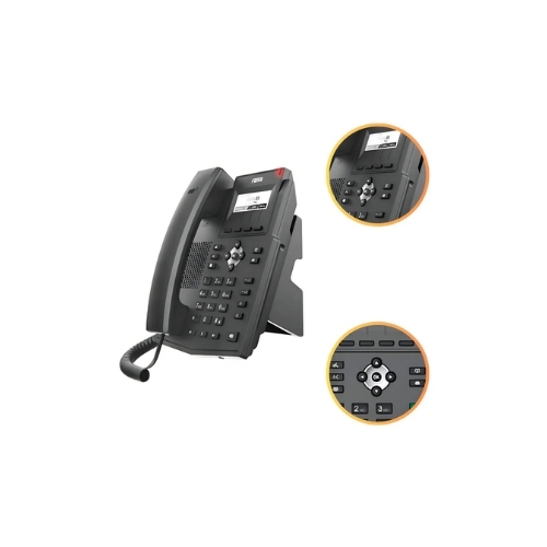 Telefone IP VoIP com Display LCD, PoE e 2 Portas Ethernet Fanvil X1SP