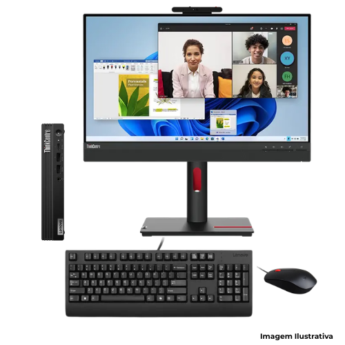 Computador Desktop Lenovo ThinkCentre M75q Gen 5: Processador Ryzen 7| 16GB RAM| 512GB SSD| Monitor 23,8"| Garantia 3 Anos On-Site