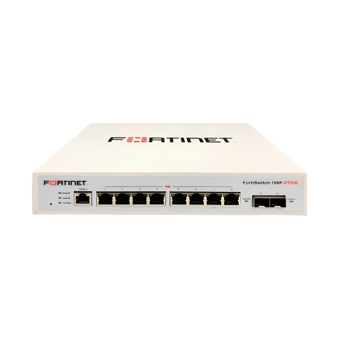 Switch Fortinet FS-108F-FPOE 8 Portas Gigabit PoE L2 Com 2 Portas SFP
