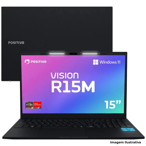 Notebook Positivo Vision R15M Ryzen 7 5825U 8GB SSD 256GB 15,6"