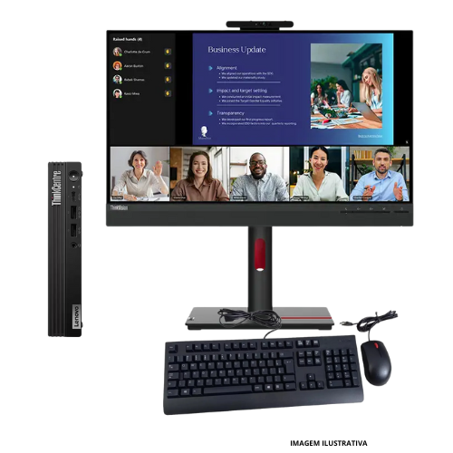 Computador Desktop Lenovo ThinkCentre M75q Gen 5 AMD Ryzen 5 Pro 8500GE 16GB SSD 512GB Monitor 23,8” Windows 11 Pro