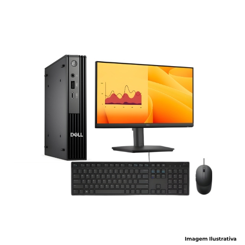 Computador Desktop Dell Pro Micro QCM1250: Processador i5| 8GB RAM| 256GB SSD| Acompanha Monitor 21,5"| Garantia 1 Ano On-Site