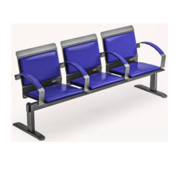 Longarina Metálica 3 Lugares Com Braços Linha AL230 Aero