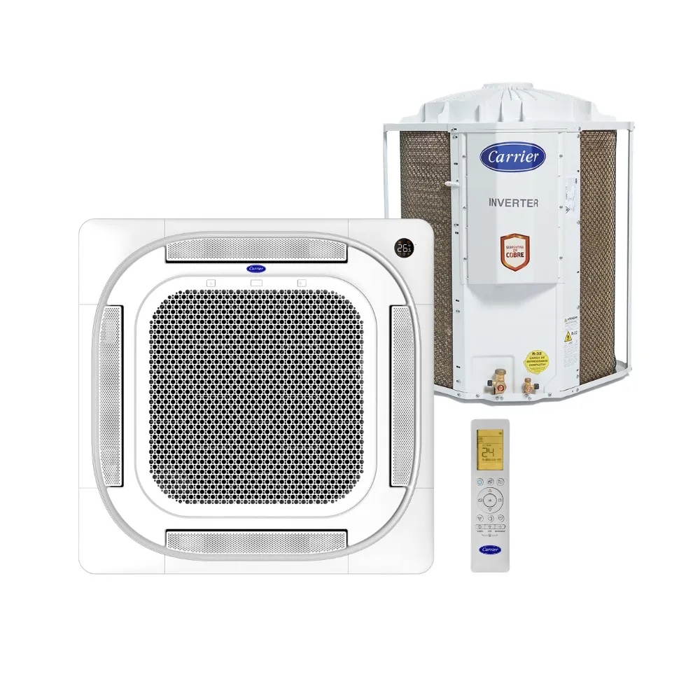 Ar Condicionado Split Cassete Inverter Midea Carrier 18.000 BTUs 4 Vias 220V 40KVQF18C5/38TVCF18515MC/40KWFLB