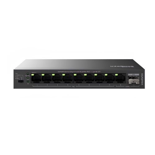 Switch De Acesso Intelbras S1010G-PA 8 Portas Gigabit PoE + 2 Portas SFP Bivolt