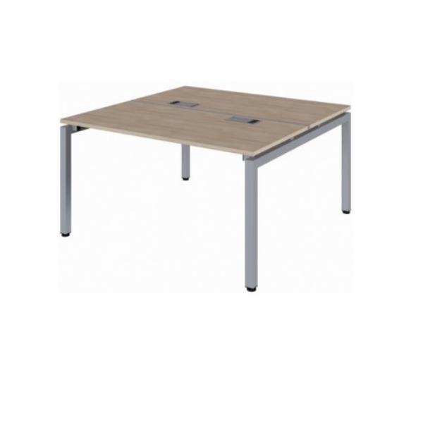 Mesa Retangular Dupla Com Leito E Caixa De Conectividade Módulo Inicial 1,40 M Linha Manager-Pórtico