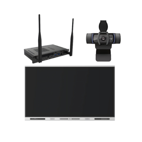 Tela Interativa 75” Dahua DHI-LPH75-ST420 + OPS Dahua DHI-SPPI7B82IS + WebCam Logitech C920e + Licença Microsoft Office Home & Business + Antivírus + Instalação