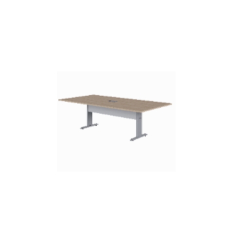 Mesa De Reunião Retangular Astamobili Metalic Com Caixa De Tomadas 1800x900x740mm