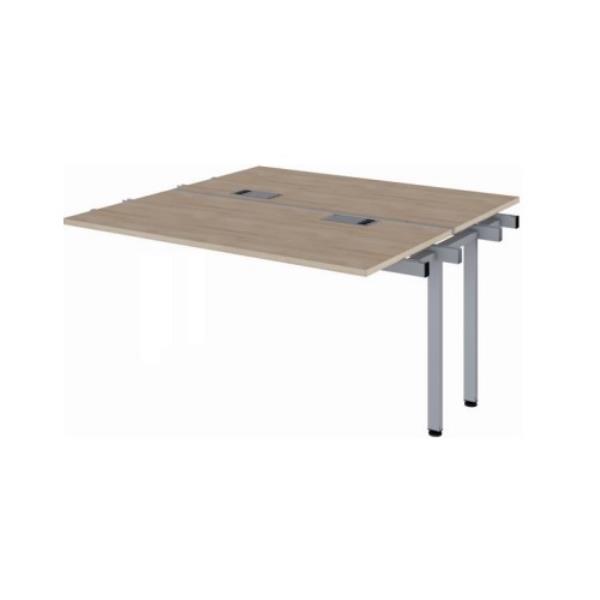 Mesa Retangular Dupla Com Leito E Caixa De Conectividade Modulo Central 1,40 M Linha Manager-Pórtico