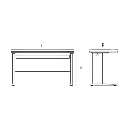 Mesa De Escritório Retangular Belacci Havena BE.MR.P 1,20 x 0,60 Metros