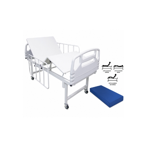 Cama Leito Hospitalar MRC 1031 Motorizada Com Colchão