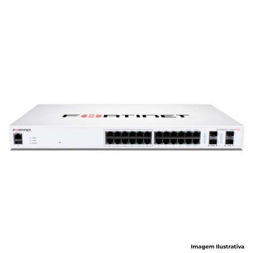 Switch Fortinet FortiSwitch 124F-POE 24 Portas Com Transceivers