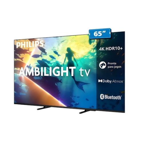 Smart Tv Philips 65” 4K UHD LED Wi-Fi Titan OS Ambilight 65PUG8100/78
