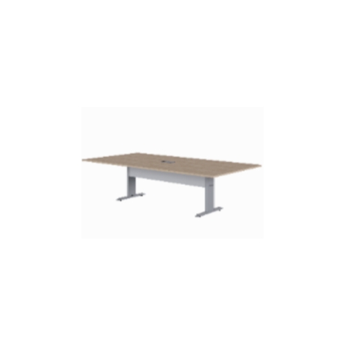 Mesa De Reunião Retangular Astamobili Metalic Com Caixa De Tomadas 2700x1100x740mm